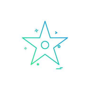 Yıldız simgesi tasarım vektörü