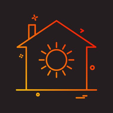 Ev simgesi tasarım vektörü 