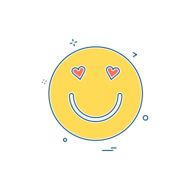 Emoji simgesi tasarım, vektör çizim