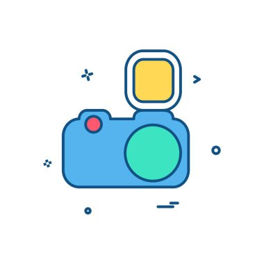 Kamera simgesi tasarım vektörü