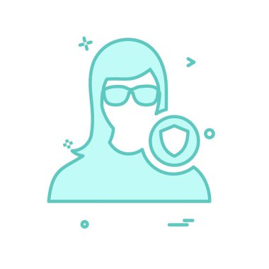 Kadın avatar simge tasarlamak vektör