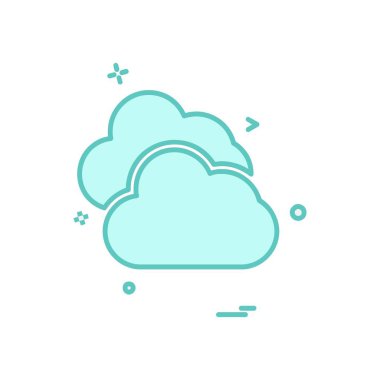 Bulutlu hava simgesi tasarım vektörü