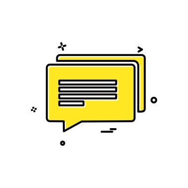 Sohbet simgesi tasarım vektörü