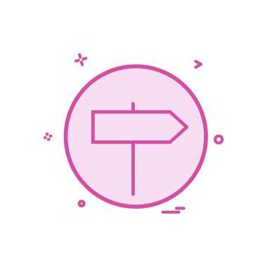 Yön şu temel simge vektör tasarımı