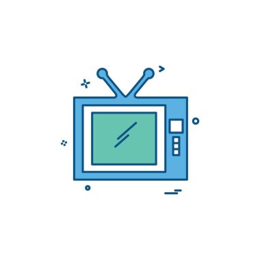 Bilgisayar ekran düz simge vektör çizim 