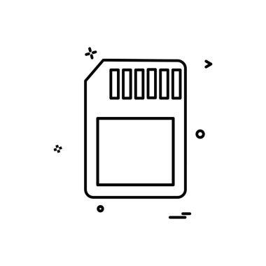 Sim simge tasarım vektörü