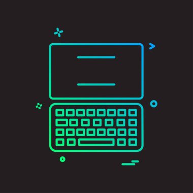 Dizüstü bilgisayar simgesi tasarım vektörü