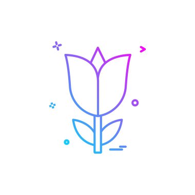 Beyaz arka plan üzerinde simge vektör çiçek