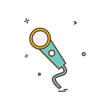 Mikrofon simgesi tasarım vektörü