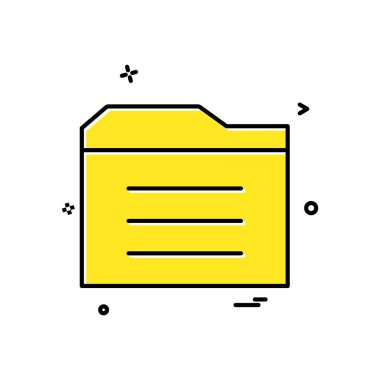 Klasör simgesi tasarım vektör illustr