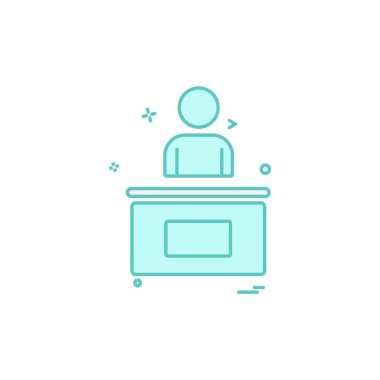 Resepsiyon simgesi tasarım vektörü