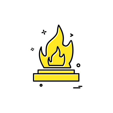 Simge tasarım vektörünü ateşle 