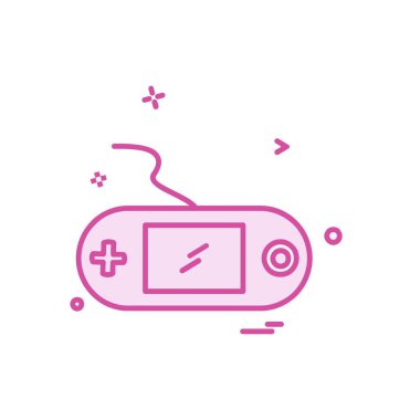 Oyun uzak simge tasarım vektörü