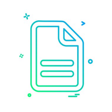 Belge simgesi tasarım vektörü