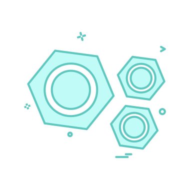 cıvata somun simgesi vektörü