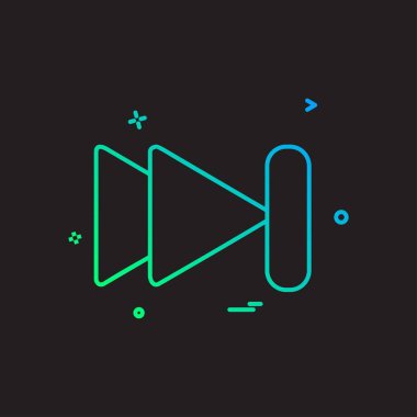 İleri medya simge tasarlamak vektör 