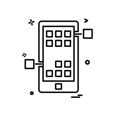 Cep telefonu simge tasarlamak vektör