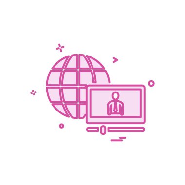 Küre simge tasarlamak vektör