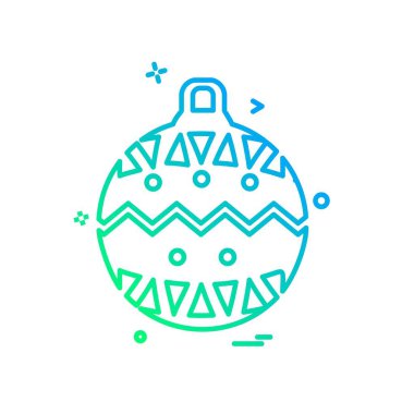 Noel top simge tasarlamak vektör