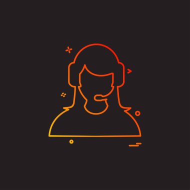 Avatar simge tasarım vektörü