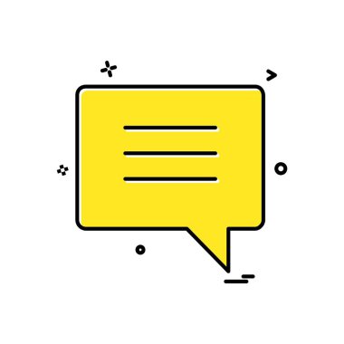 İleti simgesi tasarım vektörü