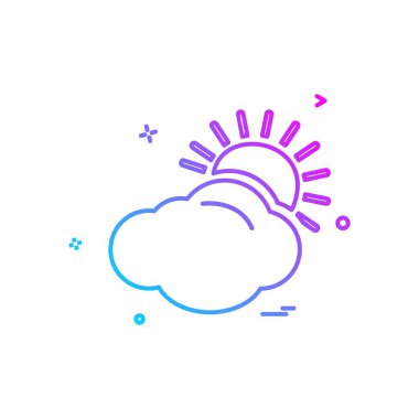 Güneş simgesi tasarım vektörü