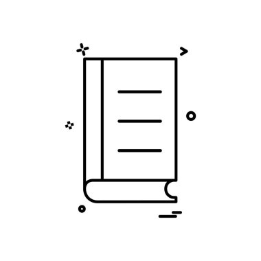 kitap simgesi tasarımı vektör çizimi 