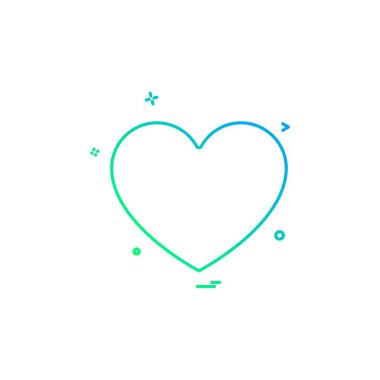 Kalp simgesi tasarım, Sevgililer günü için vektör çizim