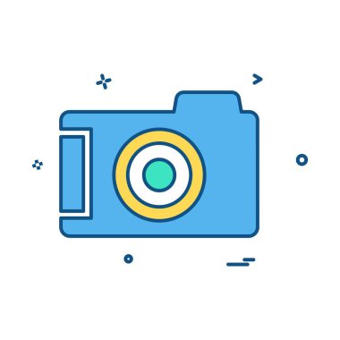 Kamera simgesi tasarım vektörü