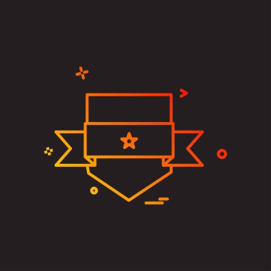 Rozet simgesi tasarım vektörü