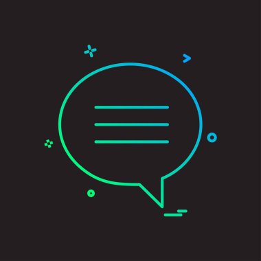 İleti simgesi tasarım vektörü