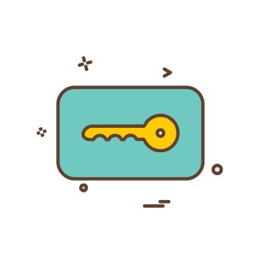 kilit düz simge vektör çizim 