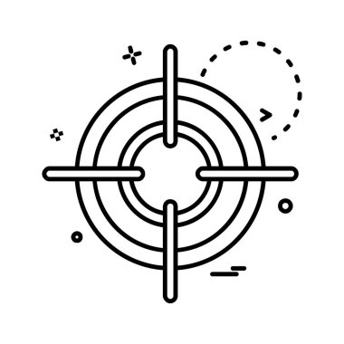 Hedef simge tasarım vektörü 