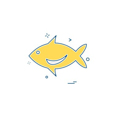Balık simgesi tasarım vektörü 