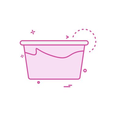 Küvet simgesi tasarım vektörü