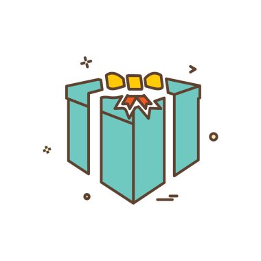 Giftbox simge tasarlamak vektör