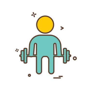 Vücut Oluşturucu simge tasarlamak vektör 