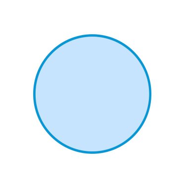 Daire simgesi tasarım, renkli vektör çizim