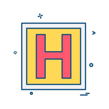 Hastane simge tasarlamak vektör