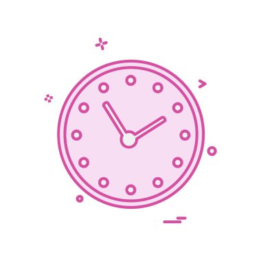 saat düz ikon vektör illüstrasyonu 