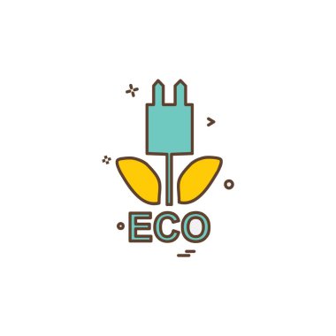 Ekoloji simgesi tasarım vektörü