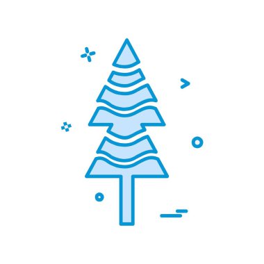 Ağaç simgesi tasarım vektörü