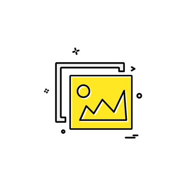 Görüntü simgesi tasarım, renkli vektör çizim