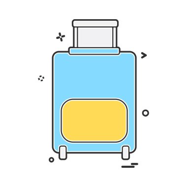 Seyahat çanta simge tasarlamak vektör