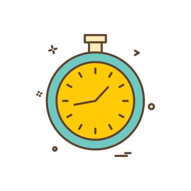 Saat simgesi vektör tasarımı