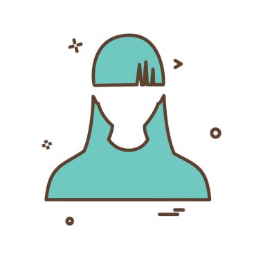 Kadın simge tasarlamak vektör