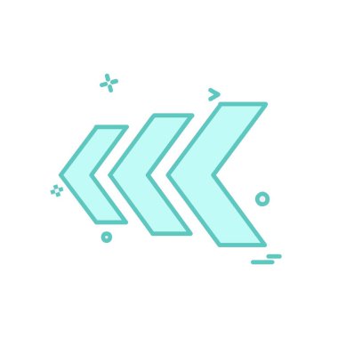 Sol ok simgesi tasarım vektörü