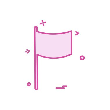 Bayrak simgesi tasarım vektörü