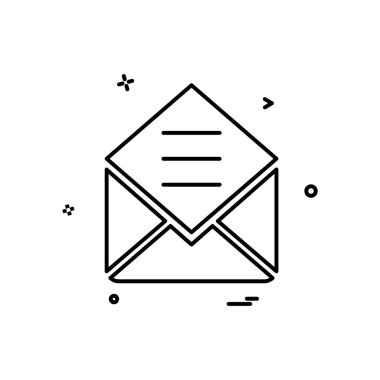 Zarf simgesi tasarım vektörü