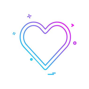 Kalp simgesi tasarım, Sevgililer günü için vektör çizim